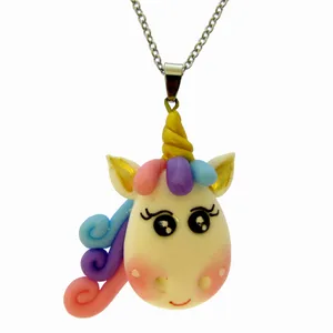 گردنبند دخترانه طرح تک شاخ کد 075