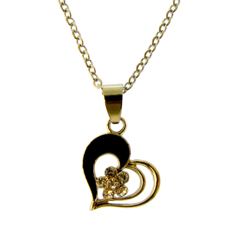 گردنبند دخترانه طرح قلب کد 080 گردنبند دخترانه طرح قلب کد 080