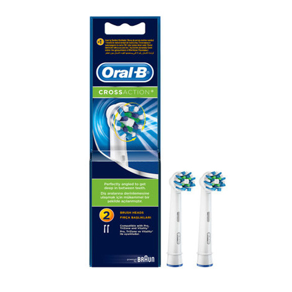 سری یدک مسواک برقی اورال-بی مدل Cross action بسته 2 عددی