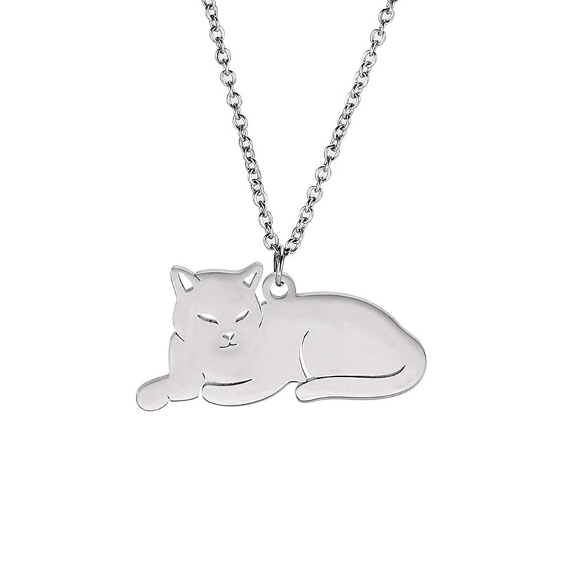گردنبند نقره زنانه ترمه 1 طرح گربه کد A-628