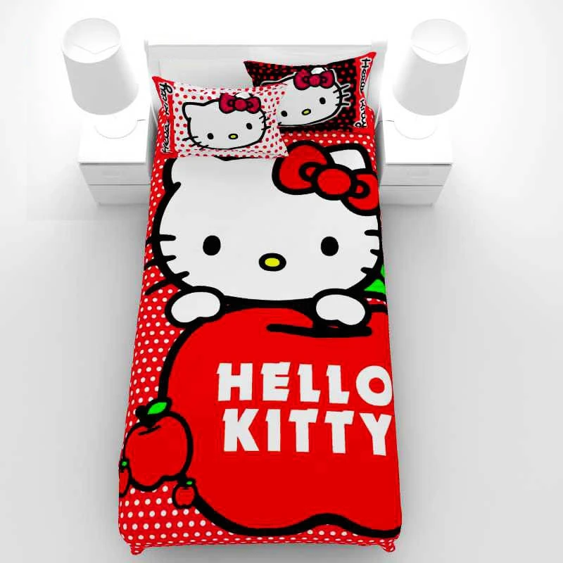 سرویس روتختی مدل هلو کیتی HelloKitty یک نفره 5 تکه