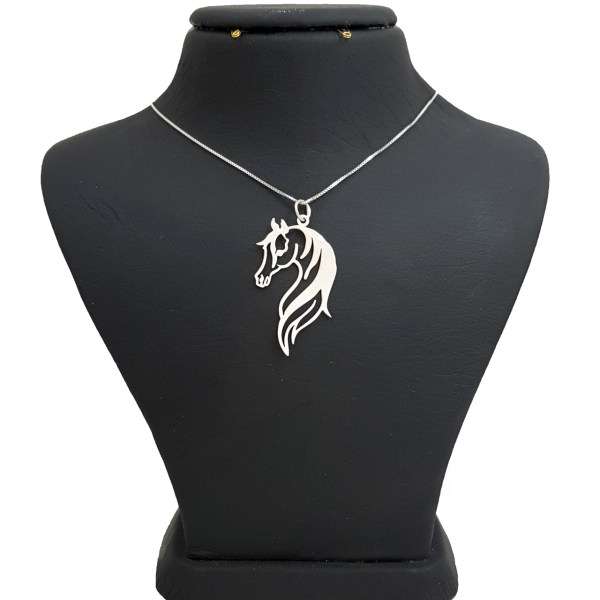 گردنبند نقره زنانه طرح اسب ترکمن کد UN0028 گردنبند نقره زنانه طرح اسب ترکمن کد UN0028