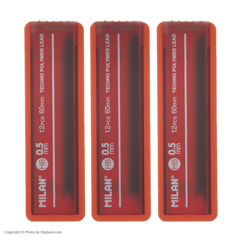 نوک مداد نوکی 0.5 میلیمتری میلان کد 02 بسته 3 عددی نوک مداد نوکی 0.5 میلیمتری میلان کد 02 بسته 3 عددی