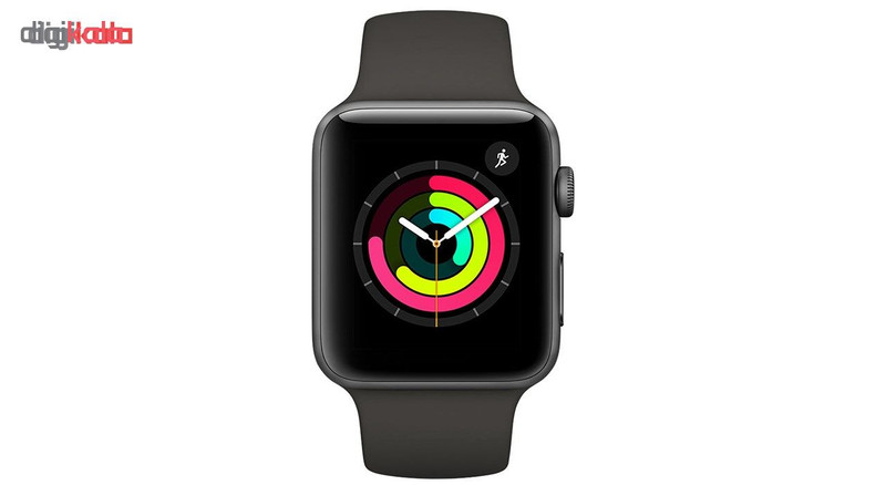 مشخصات، قیمت و خرید ساعت هوشمند اپل واچ 3 مدل 42mm Aluminum Case with Black  Sport Silicon Band | دیجیu200cکالا