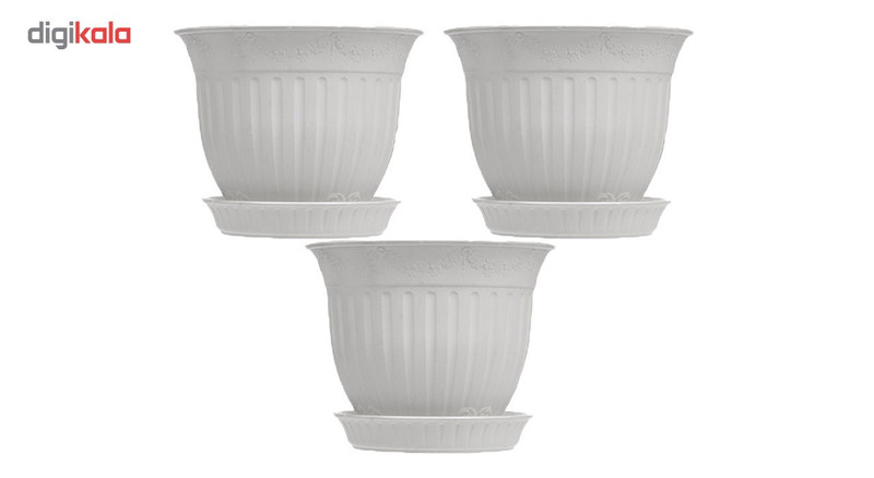 گلدان گلباران مدل 1720 مجموعه سه عددی گلدان گلباران مدل 1720 مجموعه سه عددی