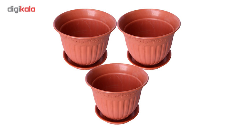 گلدان گلباران مدل 1720 مجموعه سه عددی گلدان گلباران مدل 1720 مجموعه سه عددی