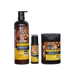 شامپو مو لایتنس مدل آرگان حجم 900 میلی-لیتر به همراه ماسک مو حجم 1000 میلی-لیتر و روغن مو حجم 100 میلی-لیتر