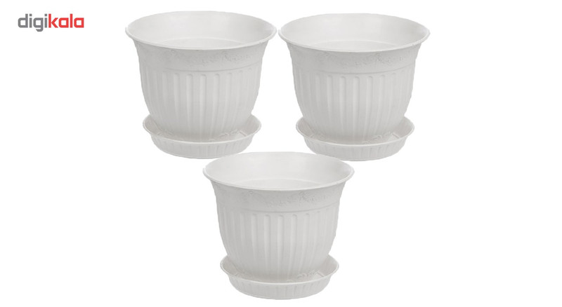 گلدان گلباران مدل 1720 مجموعه سه عددی گلدان گلباران مدل 1720 مجموعه سه عددی