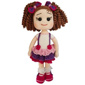 نقد و بررسی عروسک بافتنی مدل دختر گل فروش کد 01 توسط خریداران