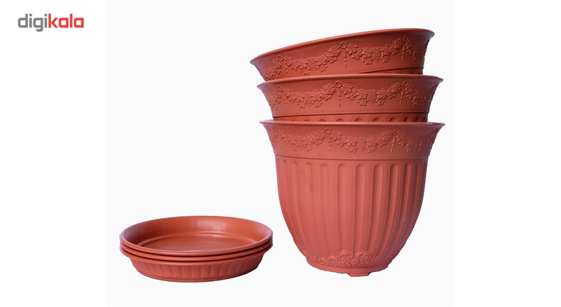 گلدان گلباران مدل 1720 مجموعه سه عددی گلدان گلباران مدل 1720 مجموعه سه عددی
