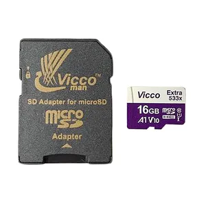کارت حافظه microSDHC ویکومن مدل 533X کلاس 10 استاندارد UHS-I A1 سرعت 80MBps ظرفیت 16 گیگابایت به همراه آداپتور SD