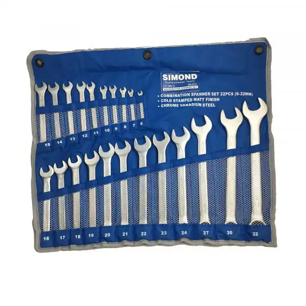 مجموعه 22 عددی آچار یک سر تخت یک سر رینگی سیموند مدل 022