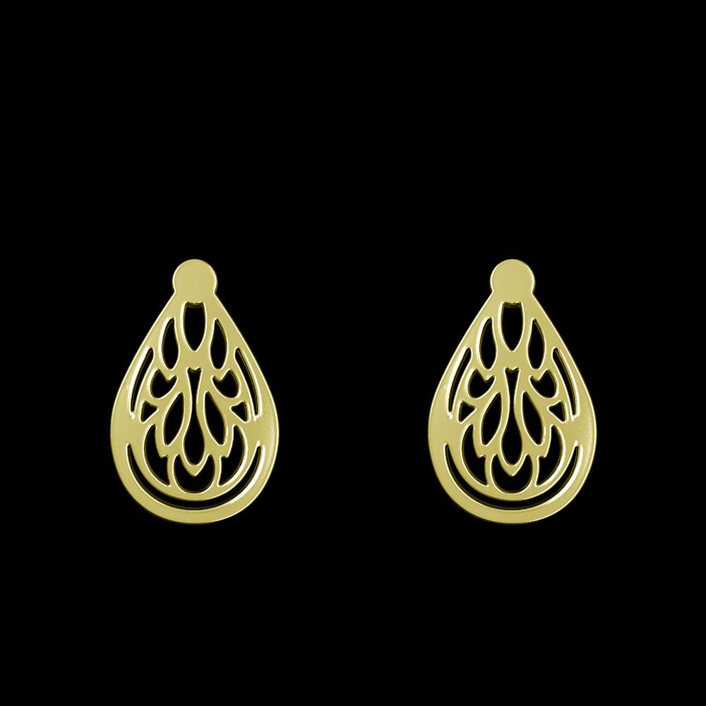 گوشواره طلا 18 عیار زنانه مدوپد مدل اشک کد GA1-10994 -  - 1
