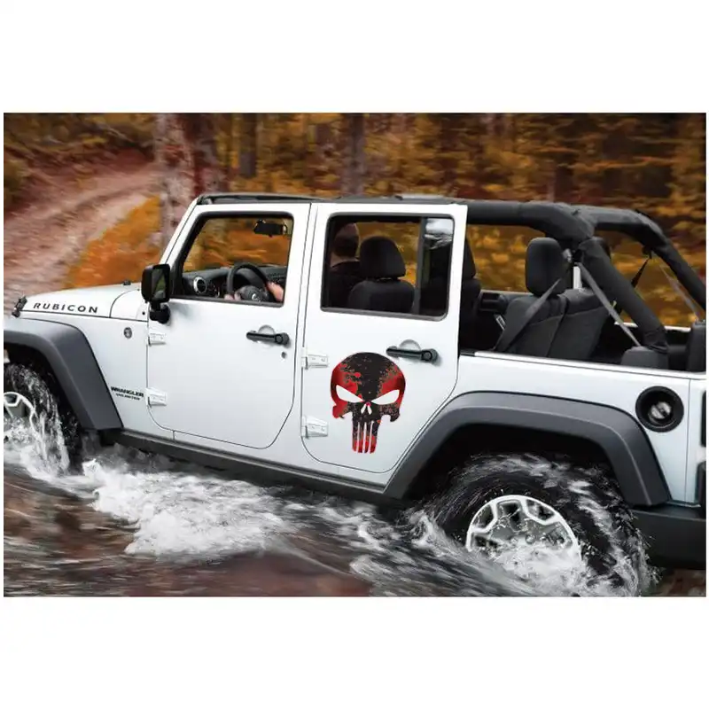 برچسب بدنه خودرو طرح اسکلت پانیشر کد 06