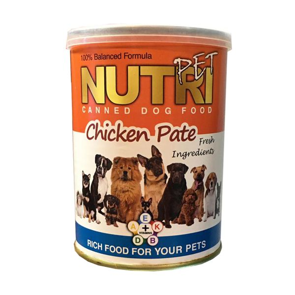 کنسرو غذای سگ نوتری پت مدل Chicken Pate وزن 425 گرم