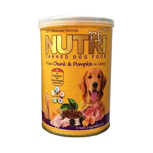 کنسرو غذای سگ نوتری پت مدل Chunk & Pumpkin وزن 425 گرم