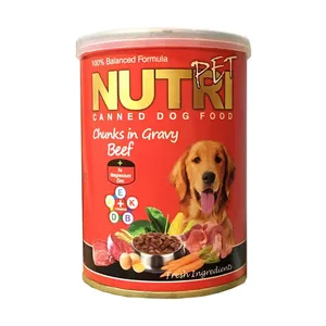 کنسرو غذای سگ نوتری پت مدل Beef وزن 425 گرم