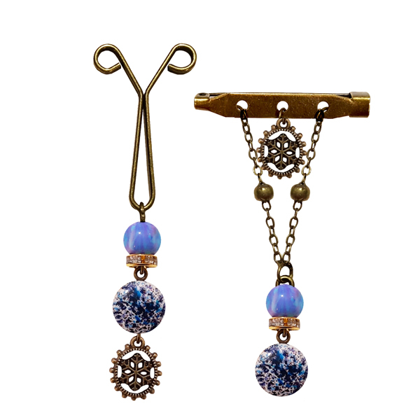 ست سنجاق سینه و گیره روسری کد PMSN