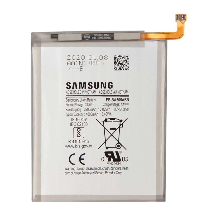 باتری موبایل مدل EB-BA505ABU ظرفیت ۴۰۰۰ میلی آمپر ساعت مناسب برای گوشی سامسونگ Galaxy A50