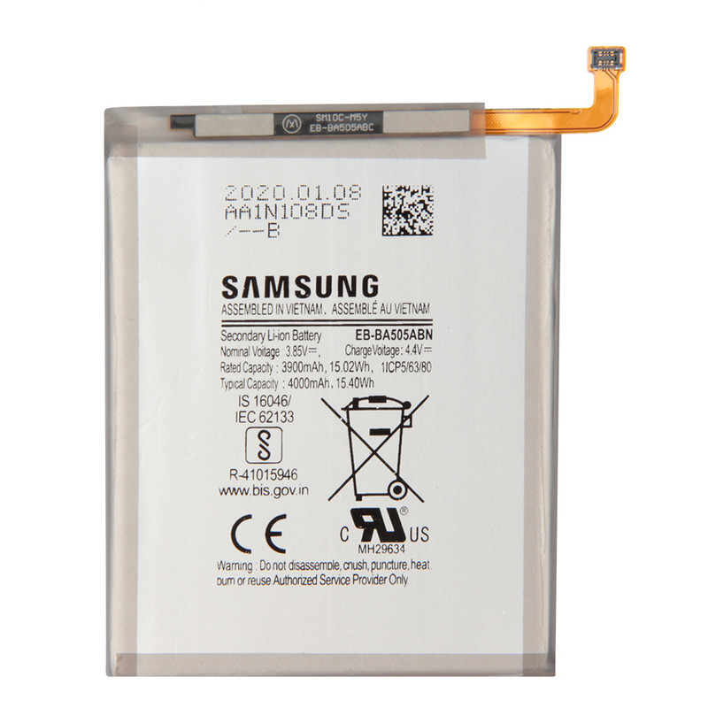باتری موبایل مدل EB-BA505ABU ظرفیت ۴۰۰۰ میلی آمپر ساعت مناسب برای گوشی سامسونگ Galaxy A50