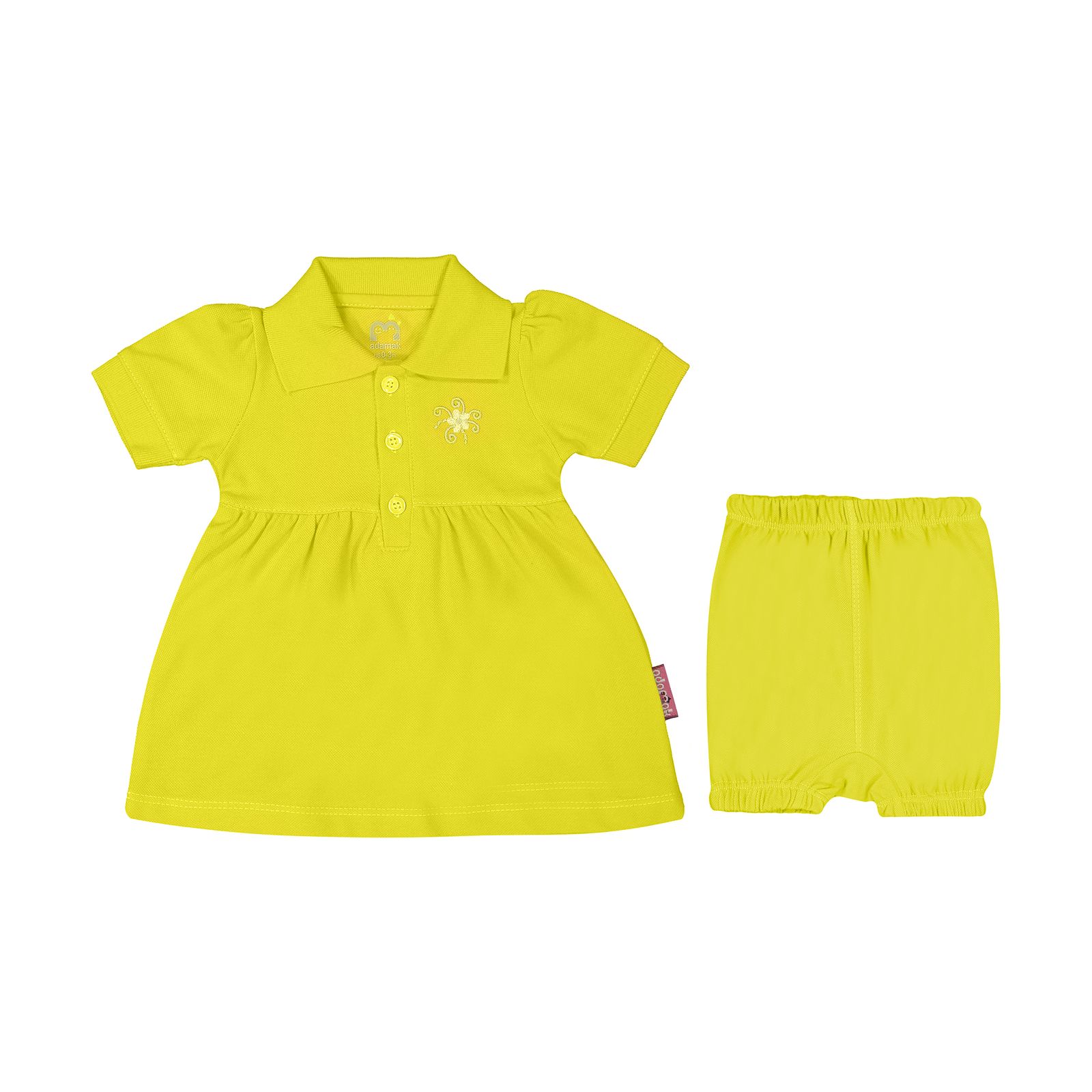 ست پیراهن و شلوارک نوزادی دخترانه آدمک مدل 2171109-19 -  - 1