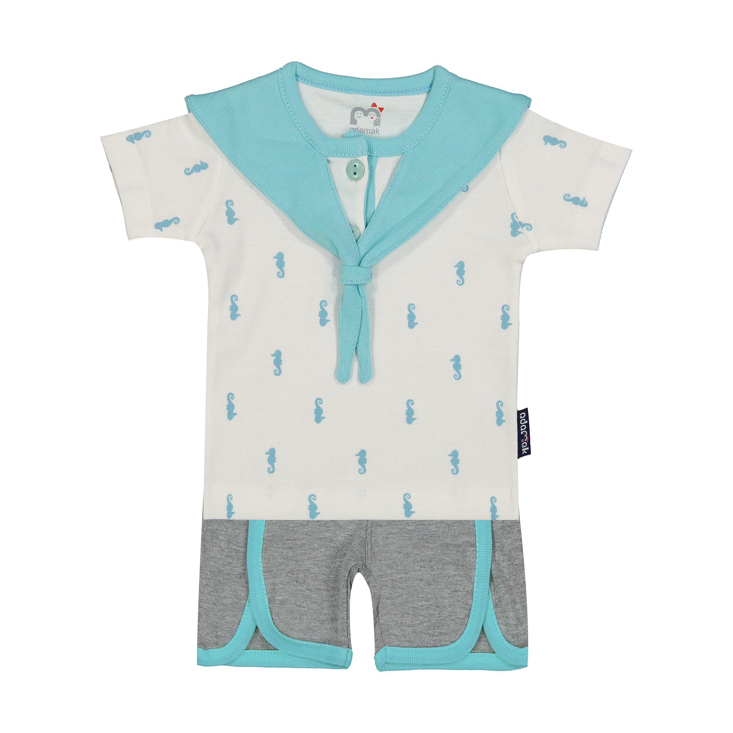 ست تی شرت و شورت نوزادی آدمک مدل 2171112-53