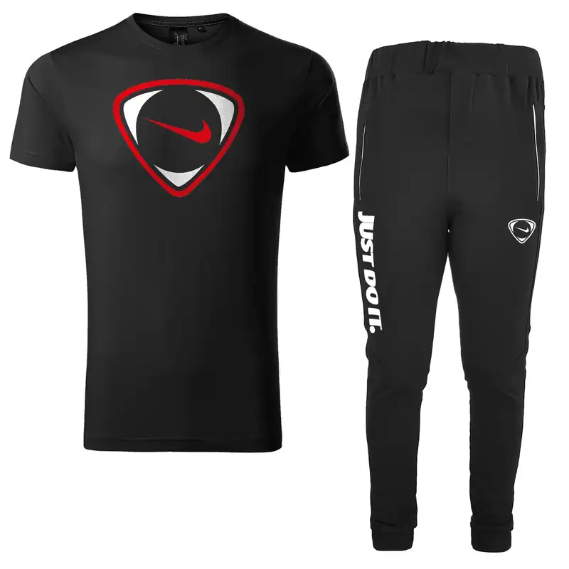 ست تی شرت و شلوار ورزشی مردانه کد 903033 رنگ مشکی