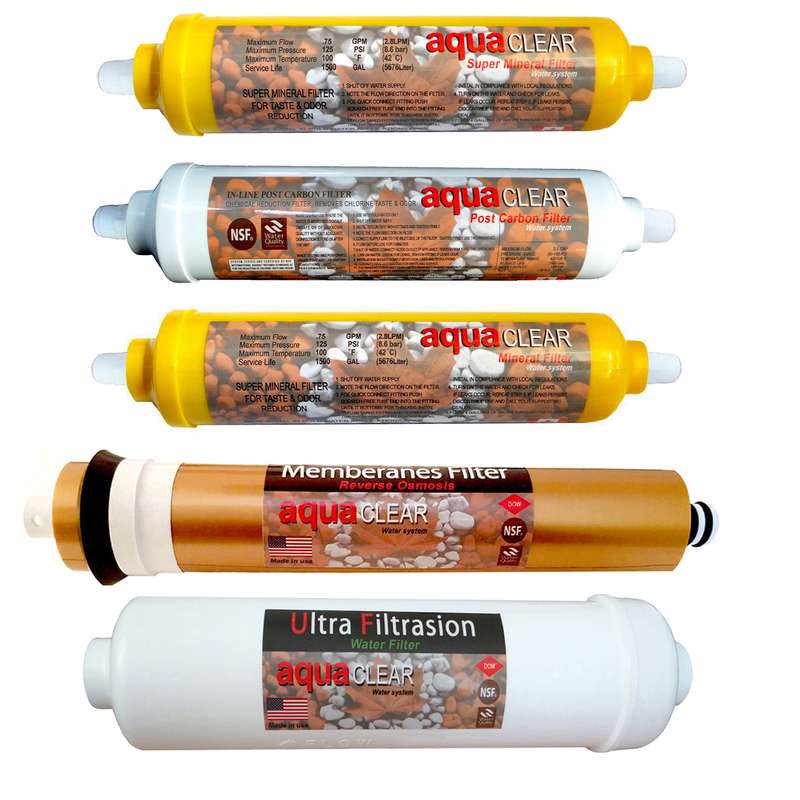 فیلتر تصفیه کننده آب آکوآ کلیر مدل REFILL - AC5 مجموعه 5 عددی فیلتر تصفیه کننده آب آکوآ کلیر مدل REFILL - AC5 مجموعه 5 عددی