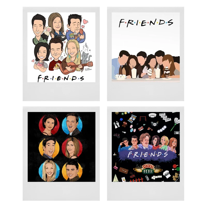 آویز تزیینی طرح Friends مدل P23 مجموعه 4 عددی