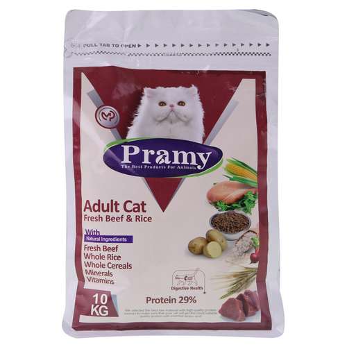  غذای خشک گربه پرامی مدل Adult cat وزن 10 کیلوگرم