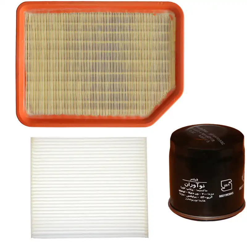 فیلتر روغن خودرو نوآوران فیلتر مدل C3005 مناسب برای آریو Z300 به همراه فیلتر هوا و فیلتر کابین