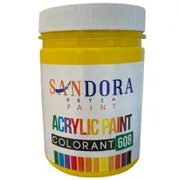 رنگ اکرلیک زرد ساندورا کد 608 وزن 1 کیلو گرم