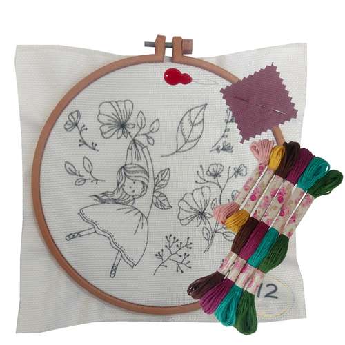 بسته گلدوزی طرح پرین مجموعه ی 12عددی