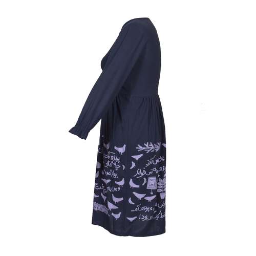 مانتو زنانه عاطفه نادری طرح پرنده کد SHB02