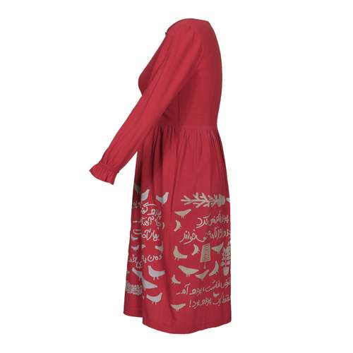 مانتو زنانه عاطفه نادری طرح پرنده کد SHR03