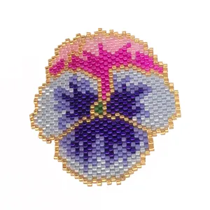 گل سینه زنانه طرح بنفشه کد 110 