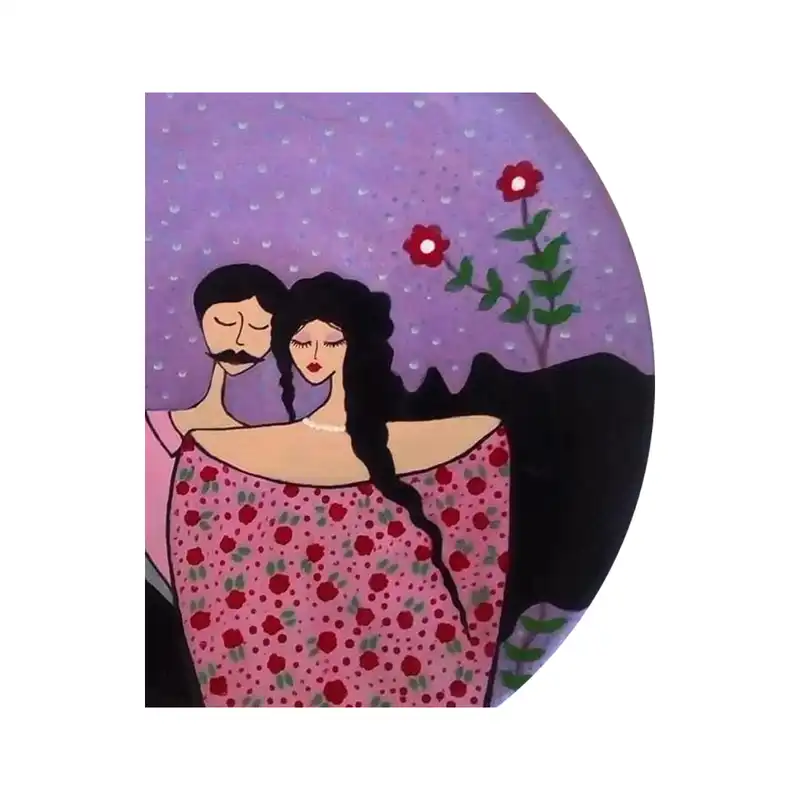 بشقاب دیوارکوب سفالی کد D85-1