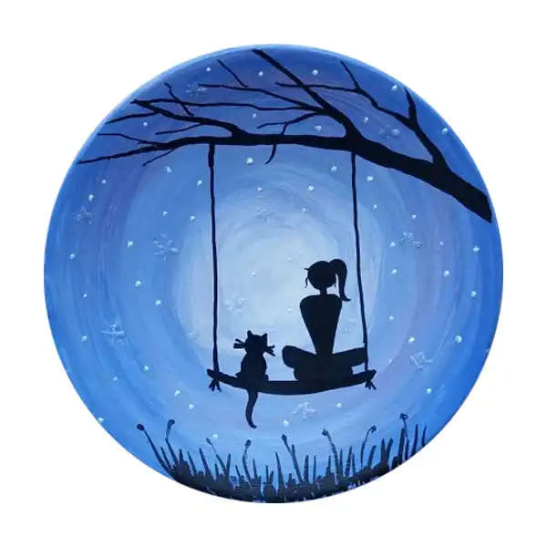 بشقاب دیوارکوب سفالی کد D86-S20