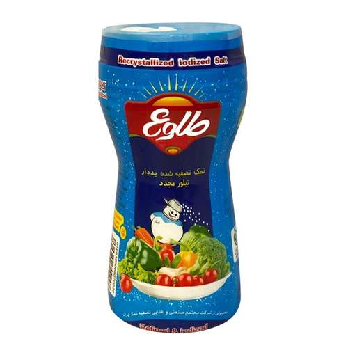 نمک تصفیه کریستاله یددار طلوع - 500 گرم 