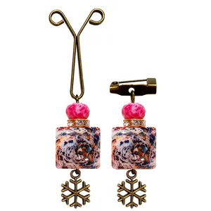 ست سنجاق سینه و گیره روسری مدل آبرنگ کد PM SE 53