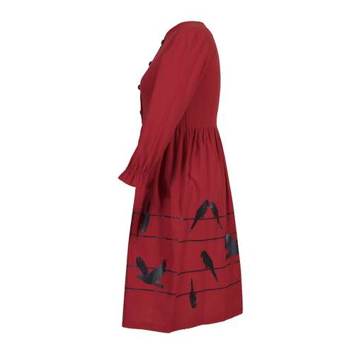 مانتو زنانه عاطفه نادری طرح پرنده کد PRR02