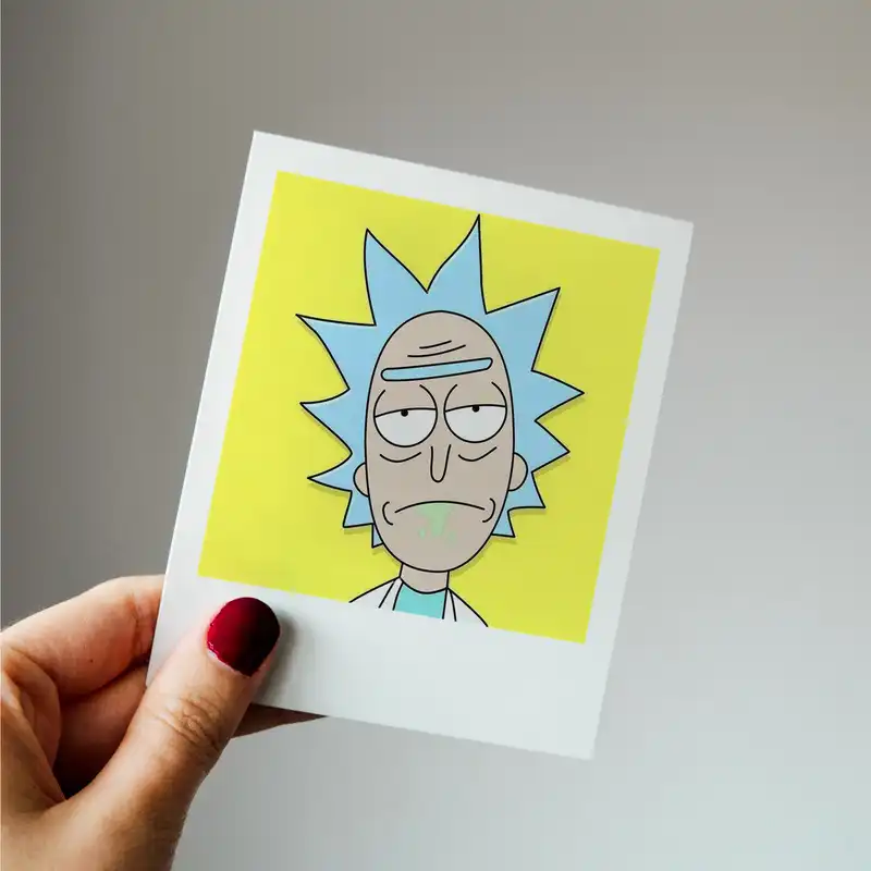 آویز تزیینی طرح Rick&Morty مدل P30 مجموعه 4 عددی