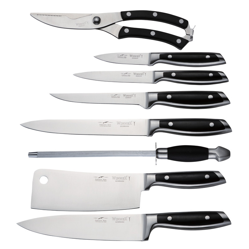 سرویس چاقو آشپزخانه 10 پارچه وینر کد W7335PU به همراه چاقو تیزکن