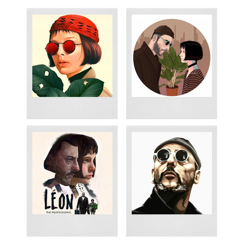 آویز تزیینی طرح لئون مدل P31 مجموعه 4 عددی