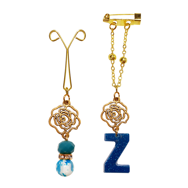 ست سنجاق سینه و گیره روسری طرح Z کد PM0Z