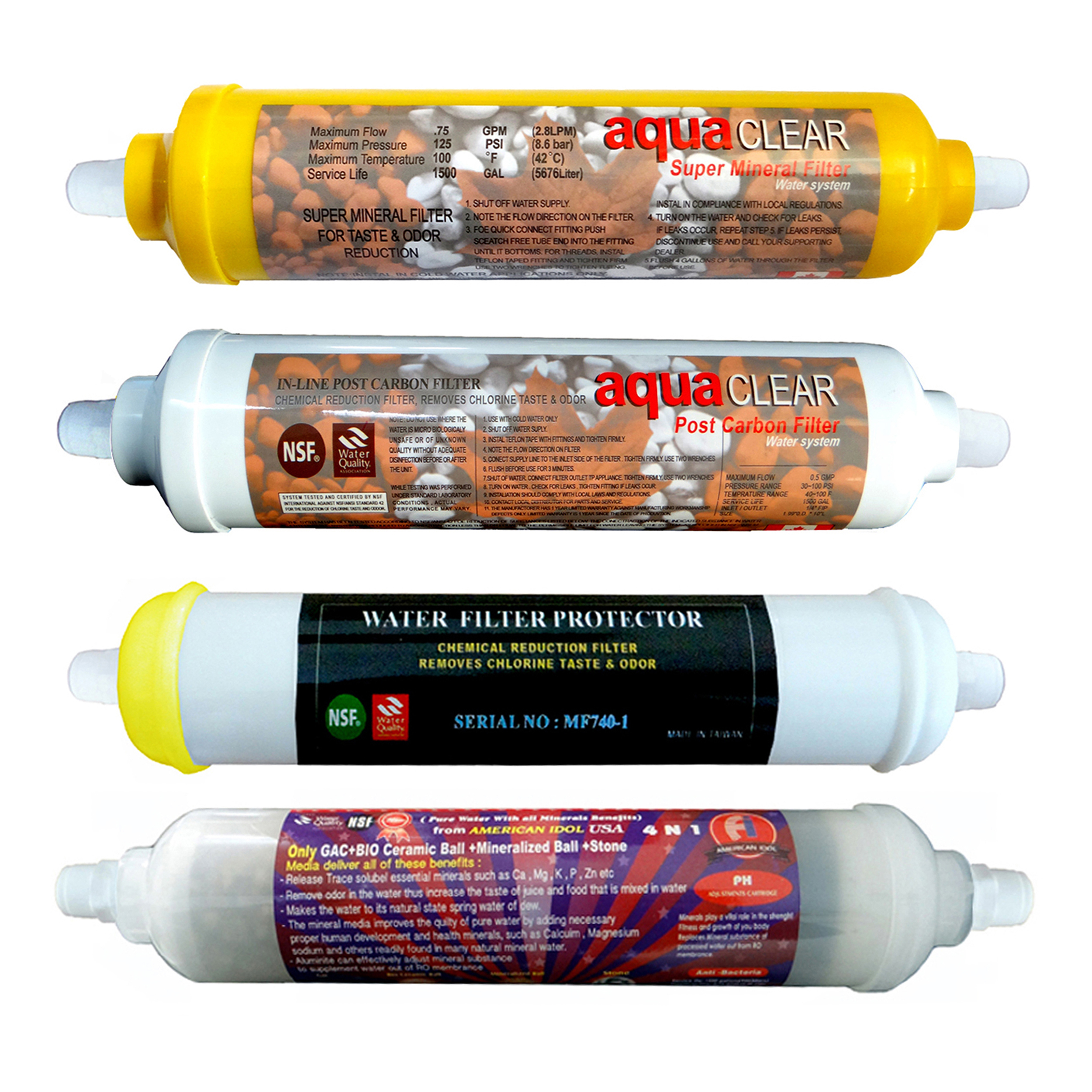 فیلتر دستگاه تصفیه کننده آب  مدل REFILL - AC4BG مجموعه 4 عددی