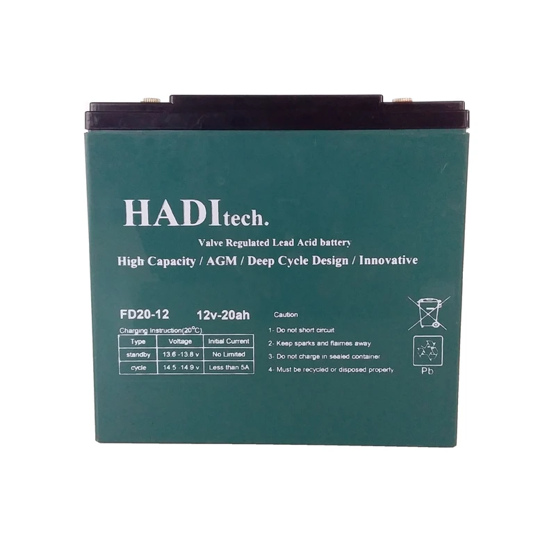 باتری موتور سیکلت هادیتک مدل FD12V20 بسته ۴ عددی