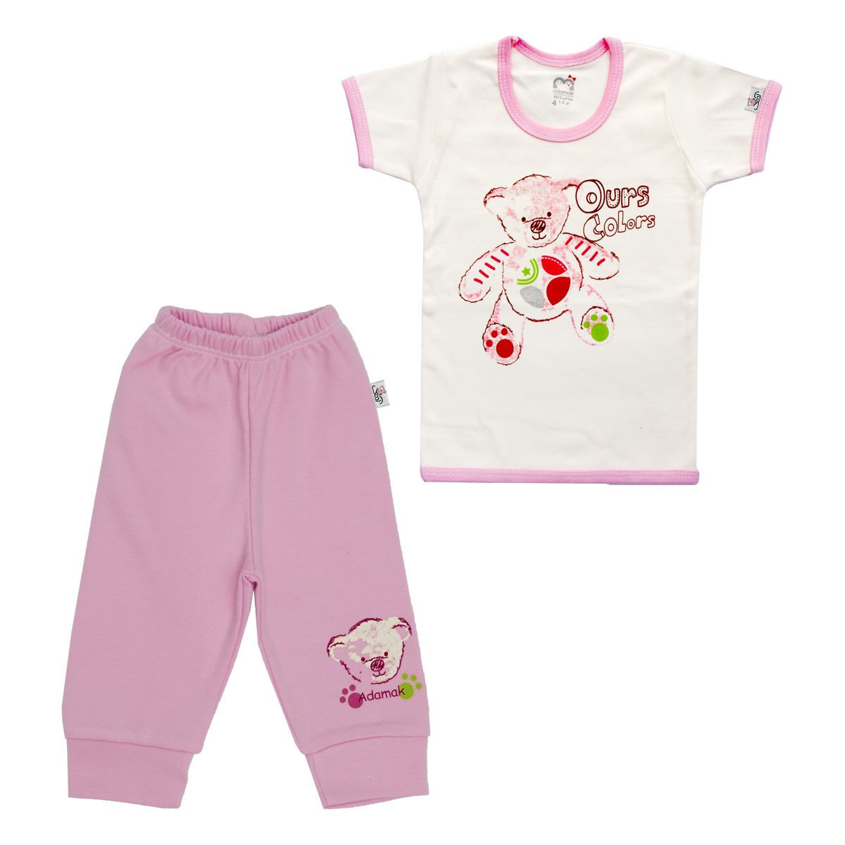 ست تی شرت و شلوار نوزادی آدمک طرح تدی کد 153132-2 -  - 1