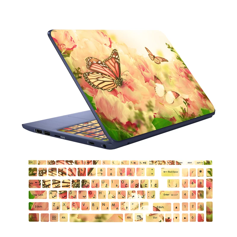   استیکر لپ تاپ کد B-06 به همراه برچسب حروف فارسی کیبورد