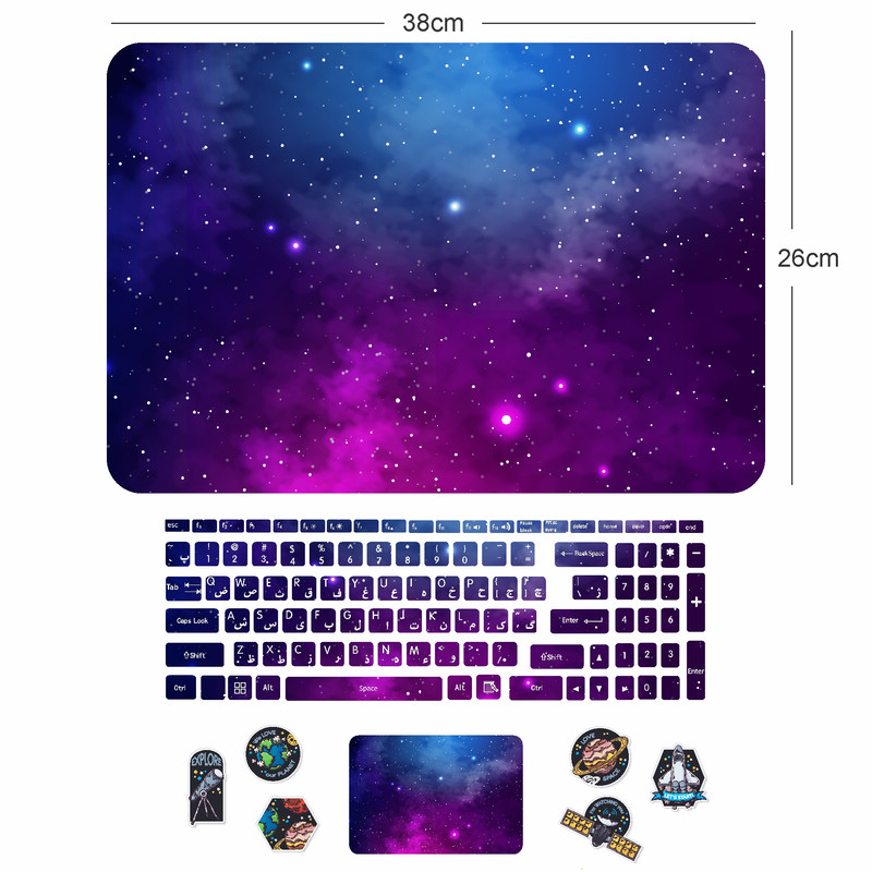 استیکر لپ تاپ کد sp-ace01 به همراه برچسب حروف فارسی کیبورد